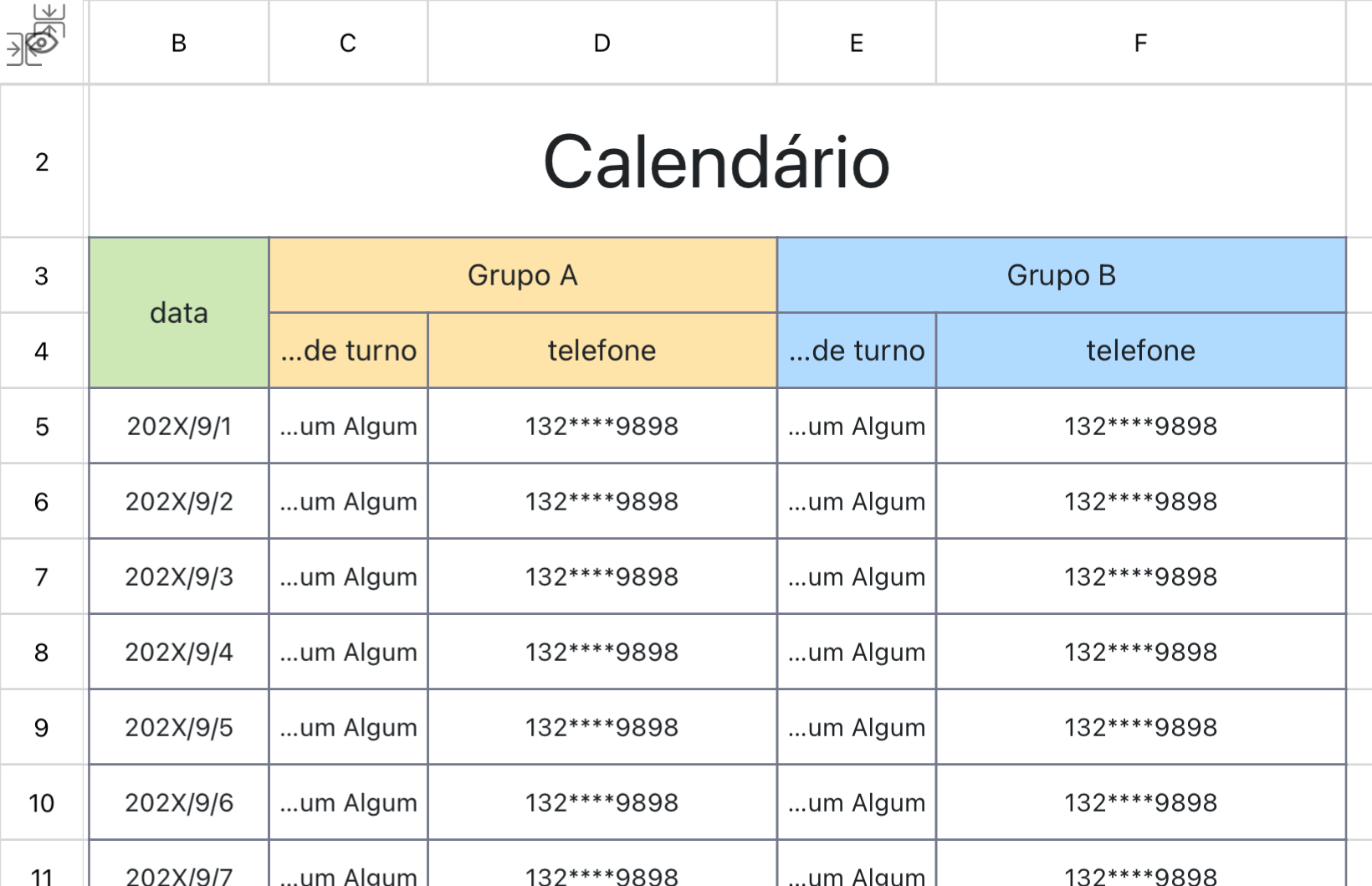 Calendário