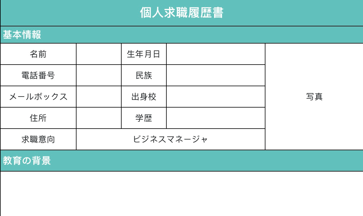 シアンの履歴書