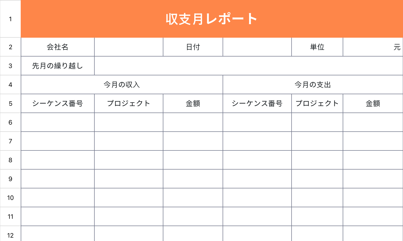 収支月レポート