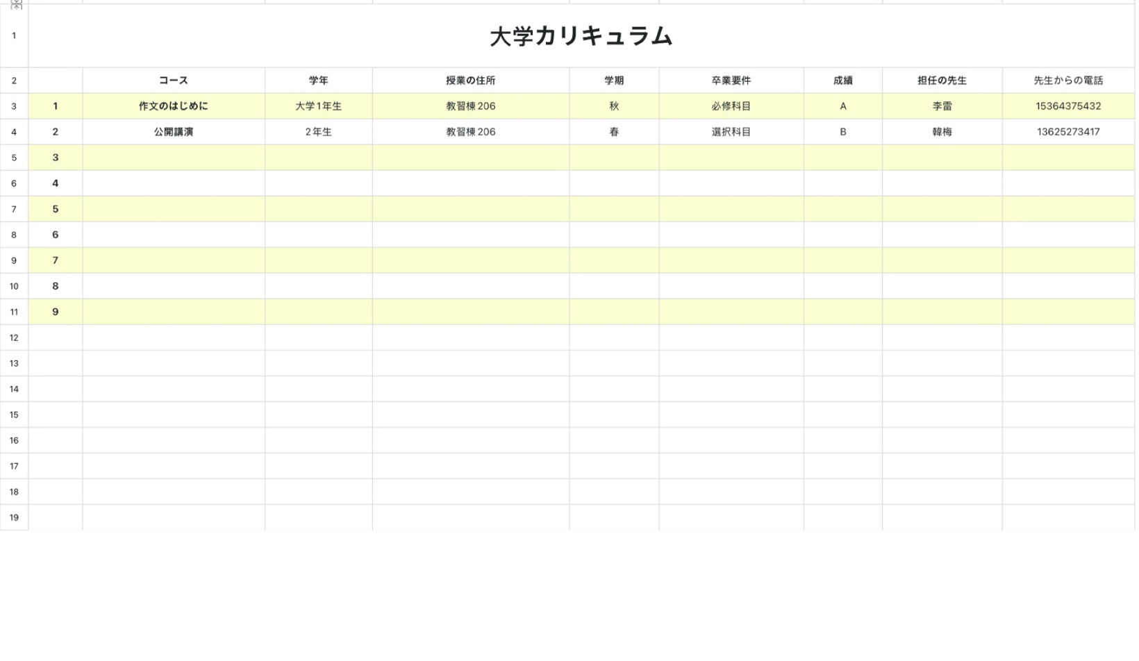 大学カリキュラム1