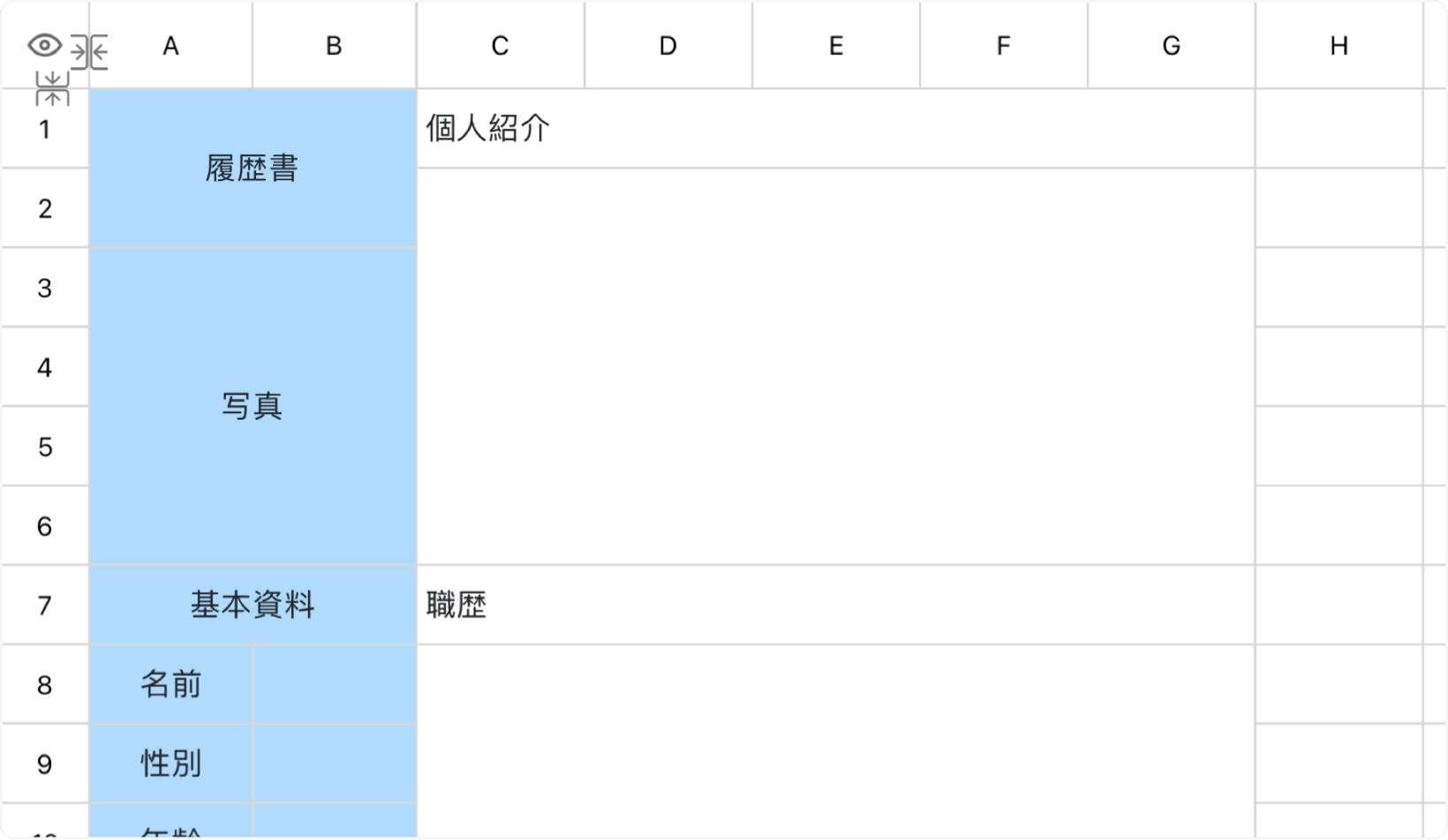 履歴書フォーム3