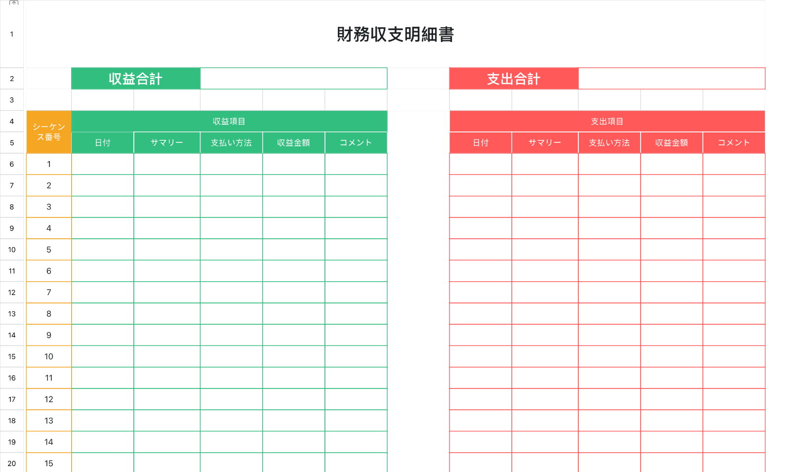 財務収支明細書