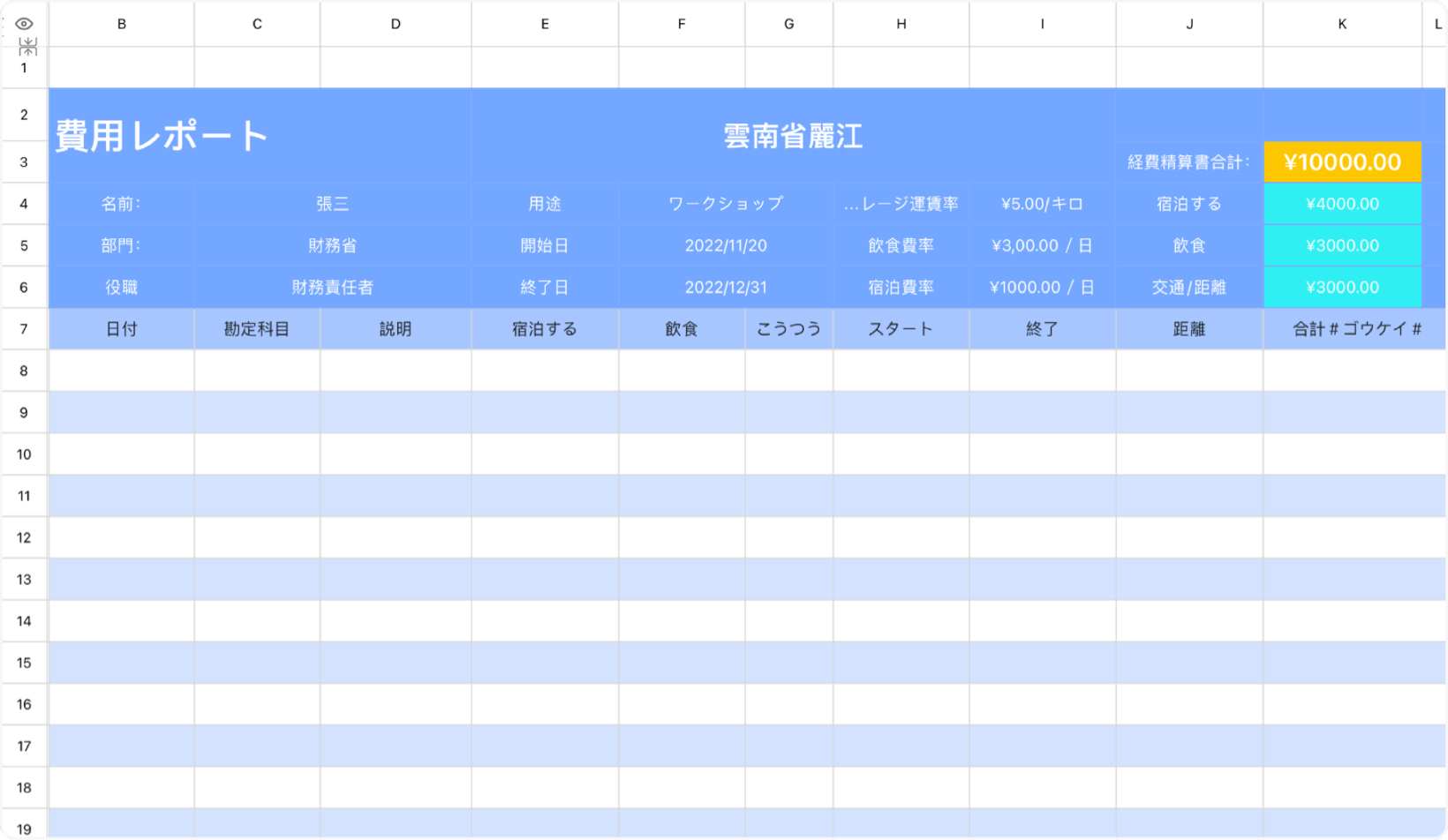 費用レポート