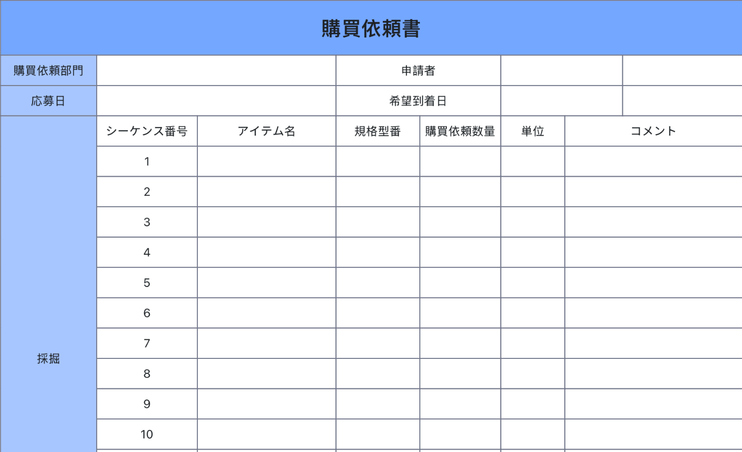 購買依頼書