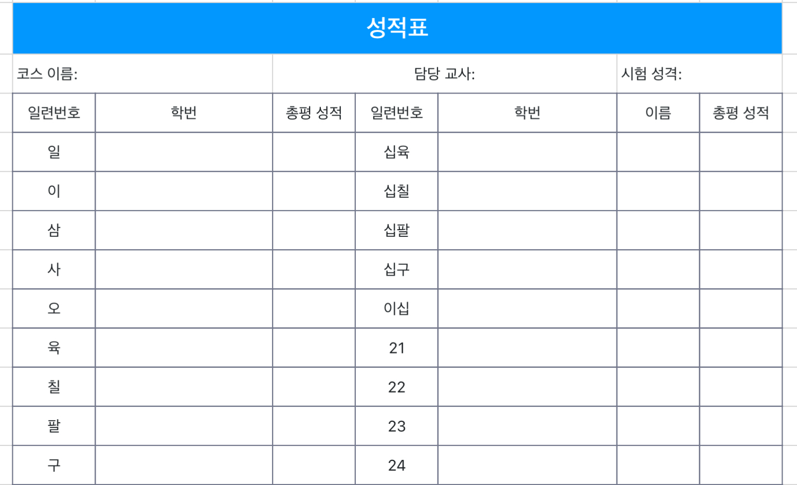 성적표